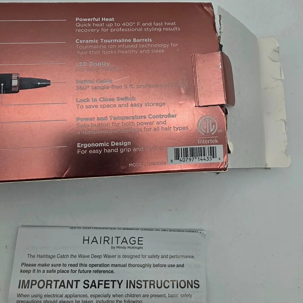 Hairitage By Mindy McKnight Catch The Wave Deep Waver OPEN BOX